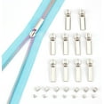 thumbnail image 4 of 5.5Yard #5 Blue Metallic Nylon Zippers 20PCS Alloy Zipper Pull Slider and 20 Zipper Stopper and Plug for DIY Craft Sewing Tailor, 4 of 7