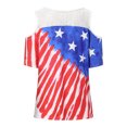 thumbnail image 5 of Camiseta con estampado de corte superior de talla grande y cuello redondo informal a la moda para mujer Fridja  czfsfas1128, 5 of 5