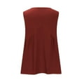 thumbnail image 5 of Lovskoo Summer Tops for Women 2024 Babydoll Shirts Tank Tops V Neck Sleeveless Trendy Casual Solid Color T Shirt Blouse Casual Tops Burgundy, 5 of 7