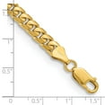 thumbnail image 3 of 14k Yellow Gold Solid Polished 5.5mm Domed Curb Chain Bracelet 8 Inch Lobster Claw Jewelry Gifts for Women, 3 of 4