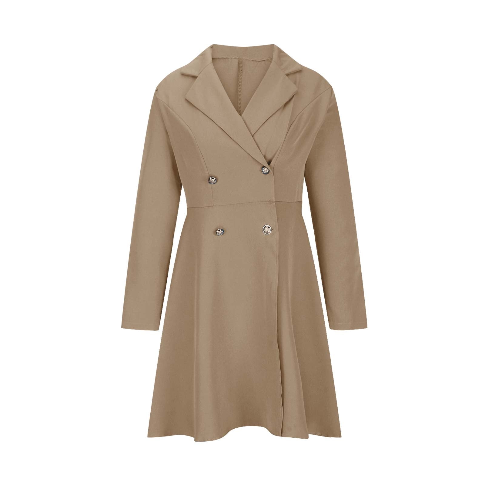 Npasoilc Blazer Dress For Women Lapel Neck Double Breasted