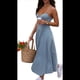 thumbnail image 1 of Vestido Vaquero Ajustado Sin Mangas y Sin Tirantes para Mujer 2025, Vestido Vaquero Fluido Azul S, 1 of 9
