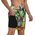 thumbnail image 3 of Balery Vegan1 Mens Swim Trunks Swim Shorts for Men Quick Dry Inseam Beach Shorts with Compression Liner Pocket-XX-Large, 3 of 9