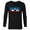 Black, variant on Brick Logo in Captain America Colors - Long Sleeve T-Shirt for Men - Customized-Athletic Heather