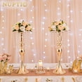 thumbnail image 4 of Nuptio 21.3in/54cm 2pcs Tall Crystal Gold Metal Vase Flower Stand Holder Table Centerpiece Decor,  Elegant Flower Wedding Anniversary Ceremony Party Hotel Decor, 4 of 9
