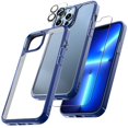 thumbnail image 1 of 3 en 1 Diseñado para iPhone 13 Pro Max Funda de 6,7 pulgadas, con 2 protectores de pantalla de vidrio templado + 2 protectores de lente de cámara grado militar Prot, 1 of 5