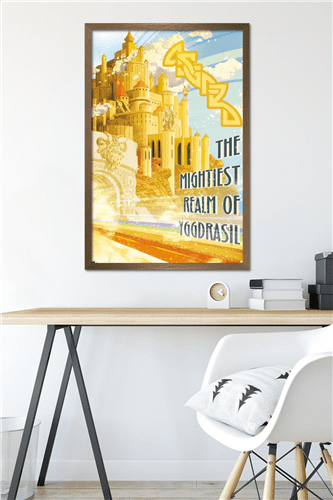 Marvel: Hero Lands - Asgard Wall Poster, 22.375" x 34" Framed