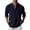 Navy #002, variant on Mens Waffle Long Sleeve Retro Shirt Casual Button Down Thermal Henley Shirts Lightweight Plain Fall Tshirts Pullover 2XL