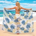thumbnail image 6 of Frostluinai Women Beach Sarong Bathing Suit Wrap Skirt Sheer Bikini Swimsuit Cover Ups for Swimwear Chiffon Floral Print Coverups Wrap Skirts or Dresses, 6 of 8