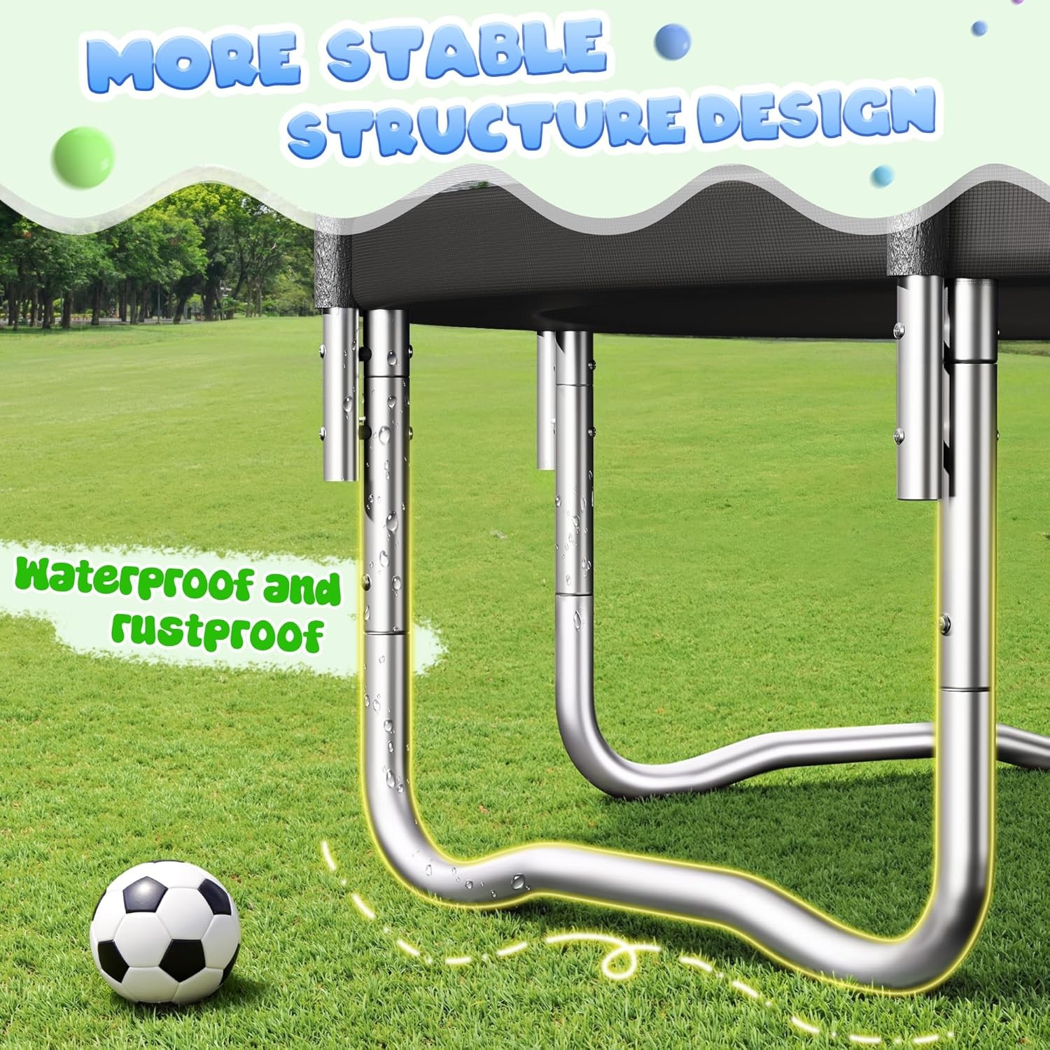 Outdoor Trampolines 8ft 10ft 12ft 14ft 15ft,Exercise Trampolines with Enclosure Net and Ladder,Recreational Anti-Rust Trampolines for Kids and Adults
