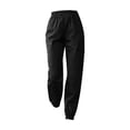 thumbnail image 4 of ManxiVoo Cargo Pants for Women, Women's Autumn and Winter New Casual Fashion Solid Color Workwear Pants Dickies Work Pants Black7 XXXL, 4 of 4