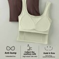 thumbnail image 4 of Fanxing Women's Plus Size Yoga Tanks Tops with Built in Bra Scoop Neck Stretchy Camisoles 2025 Summer Camisole Cami Undershirt Green,L, 4 of 7