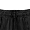 thumbnail image 5 of Besolor Men's Shorts Summer Lightweight Casual Thin Breathable Elastic Waist Drawstring Workout Running Knee Length Shorts with Pocket(3X-Large,Black), 5 of 5