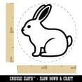 thumbnail image 2 of Resting Rabbit Bunny Easter Self-Inking Rubber Stamp Ink Stamper - Lime Green Ink - Medium 1 Inch, 2 of 7