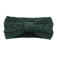 thumbnail image 1 of Sonducket Diademas de ganchillo invierno elástico de punto de punto ancho cálido grueso Universal calentador de orejas diadema regalos para mujeres Accesorio para el cabello Verde negruzco Sonducket AP009571-17B, 1 of 6