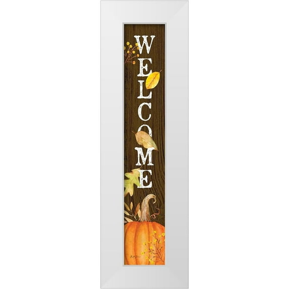 Talent, Kelley 7x24 White Modern Wood Framed Museum Art Print Titled - Autumn Welcome I