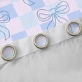 thumbnail image 4 of Manfei Princess Ribbon Child Blackout Curtains Set of 2 (52x84 Each), Kawaii Cartoon Bow-tie Window Curtains, Dreamy Blue Square Plaid Curtains and Drapes, Curtains and Drapes Bedroom Decor, 4 of 6