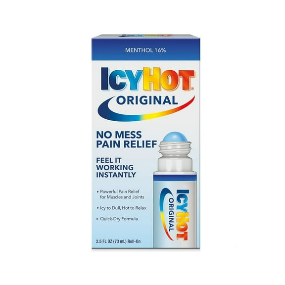 ICY HOT Medicated No Mess Applicator Pain Relieving Liquid 2.50 oz (Pack of 6)