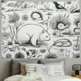 thumbnail image 2 of BCIIG Black and White Animals Tapestry Wall Hanging Unique Style for Home Decor - Graphic Tapestries for Living Room, Bedroom, Apartment, Farmhouse, and Dorm 50x40inch, 2 of 6