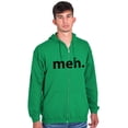 thumbnail image 5 of Meh Careless Sarcastic Satire Funny Zip Up Hoodie Men's Women's Brisco Brands S, 5 of 6