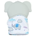 thumbnail image 5 of Nuby Happy Hands Teething Mitten for Babies, Gray Elephant Design, 5 of 8