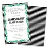 Personalized Leafy Framed Graduation Party Invitation