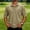 Khaki, variant on COSFO Casual Men's Polo Shirts Short Sleeve Brown Waffle Shirt Loose Fit Golf Pullover Collared with Pocket Tops