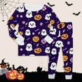 thumbnail image 2 of oqasdz Baby Boy Clothes Girls Halloween Pajama Set Long Sleeve Pumpkin Print Shirts and Pants Comfortable Fall Winter Sleepwear /4T, 2 of 4