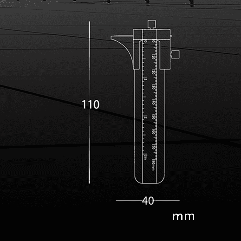 JIAHAOO Aluminum Alloy Parallel Scribing Craft Ruler for DSPIAE Accurate Measurement, 80mm Engraving Line