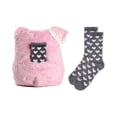 thumbnail image 2 of MeMoi Cozy Buddies Stuffed Owl with Matching Heart Sock, One Size, Pink, 2 of 4