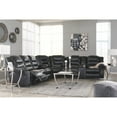 Signature Design by Ashley Vacherie Reclining Sofa in Black