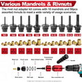 thumbnail image 3 of iMeshbean Electric Rivet Nut Tool Adapter, Cordless Rivet Gun Kit for Electric Drill/Ratchet Wrench 1/4", Riveting Tool, Insert Nut Drill Tool Kit, 3 of 10