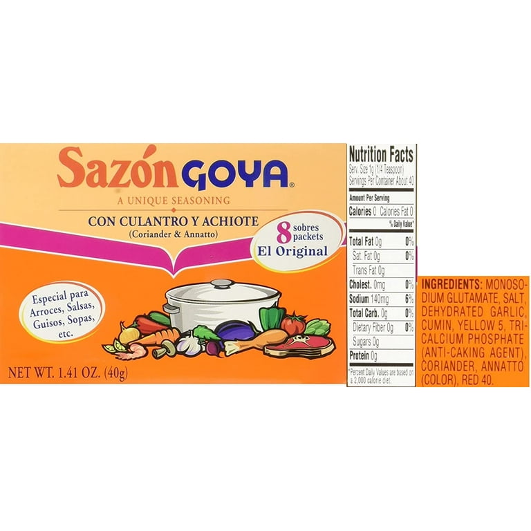 Sazon Goya Seasoning Econo Pak 8 TO 20 Packets 1/2/3 BOXES ALL