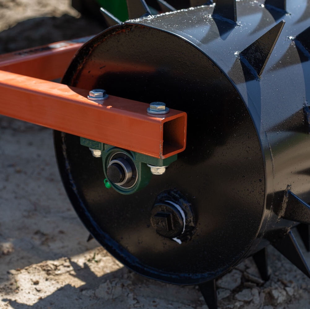Titan Attachments 5 FT Drum Spike Aerator Tractor Attachment, 3" Long Spikes for Better Drainage