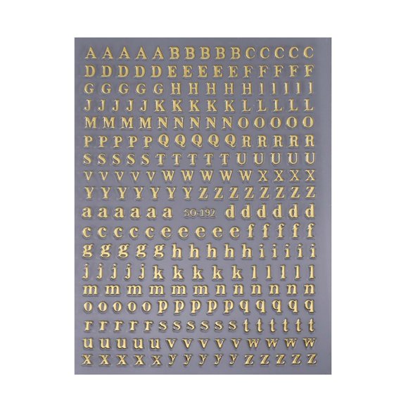 7 hojas de pegatinas 3D con letras para uñas, autoadhesivas, 7 colores, diseño retro para nail art, fundas de móvil DIY, álbumes de recortes, todas las ocasiones, fáciles de aplicar