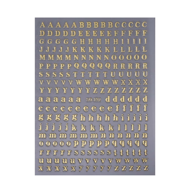Pegatinas 3D con letras para uñas Pegatinas para uñas Pegatinas con letras