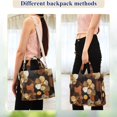 thumbnail image 4 of FORMRS Womens Corduroy Tote Bag Crossbody Shoulder Handbag with Pocket, Gold Flower, 4 of 7
