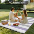 thumbnail image 4 of Purple Grey Stripe Outdoor Rug 6x9 Ft - Reversible Patio Rug Outdoor Camping Rugs, Modern Farmhouse Vertical Striped Washable Indoor Outdoor Area Rugs, Non-Slip Outdoor Carpet Runner for Deck/Porch, 4 of 8