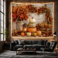 thumbnail image 6 of Still Life Horizontal With Weathered Whitewashed Wooden Planks, Mystical Fantasy for Space Lovers, Galaxy Room Decor, Halloween Gift, Tapestry Wall Hanging for Bedroom and Dorm, 6 of 7