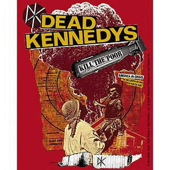 DEAD KENNEDYS, Kill The Poor DECAL - Licensed Original Artwork STICKER, 4" x 5"