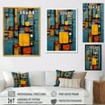 thumbnail image 4 of Designart "Ndebele Tribal Patterns in Blue" People Framed Wall Art - Global Blue African Tribal Living Room Framed Canvas Art, 4 of 6