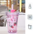 thumbnail image 3 of Summer Fruit Ice Cup Creative Plastic Cup Water Injection Cup Children Straw Cup Gift Custom Water Cup, 3 of 7