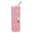 thumbnail image 2 of Carolines Treasures CK4240TBL20 English Bulldog Pink Flowers Stainless Steel 20 oz Skinny Tumbler 20 oz multicolor, 2 of 4