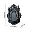 thumbnail image 3 of Gothic Candle Sconce, Black Plastic Medieval Floating Shelf Decorative Farmhouse Wall Candle Holder, Cathedral Arch Frame for Statue, Halloween, Fireplace Decor (B), 3 of 6
