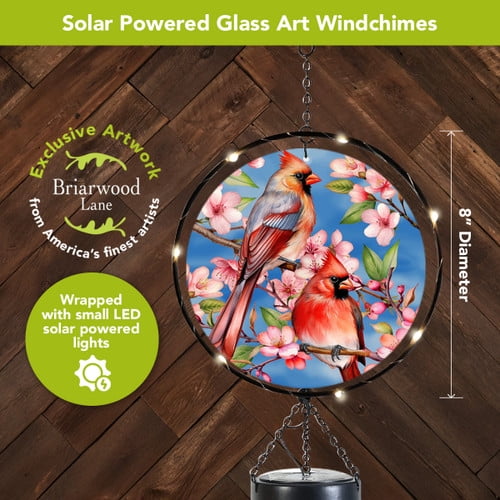 Briarwood Lane Cherry Blossom Cardinal Illuminated Wind Chime