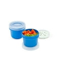 thumbnail image 2 of Rubbermaid TakeAlongs Twist & Seal 2.1-Cup Food Storage Container, Marine Blue, 2-Pack, 2 of 6