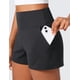 thumbnail image 3 of Shorts CRZ YOGA Butterlift tiro alto 3" con bolsillos gris talla S, 3 of 4