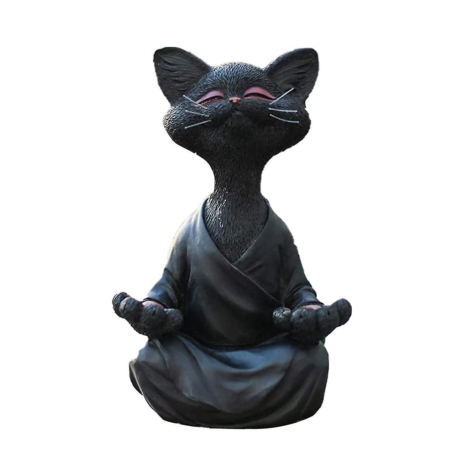 Statua Da Giardino Gnomo Zen In Meditazione – Figurina Yoga In Resina, Cappello Rosso, Decorazione Interna/Esterna
