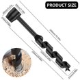 thumbnail image 5 of Hand Drill Carbon Steel Manual Auger Drill Portable Manual Survival Drill Bit Self-tapping Survival Wood Punch Tool, 5 of 5
