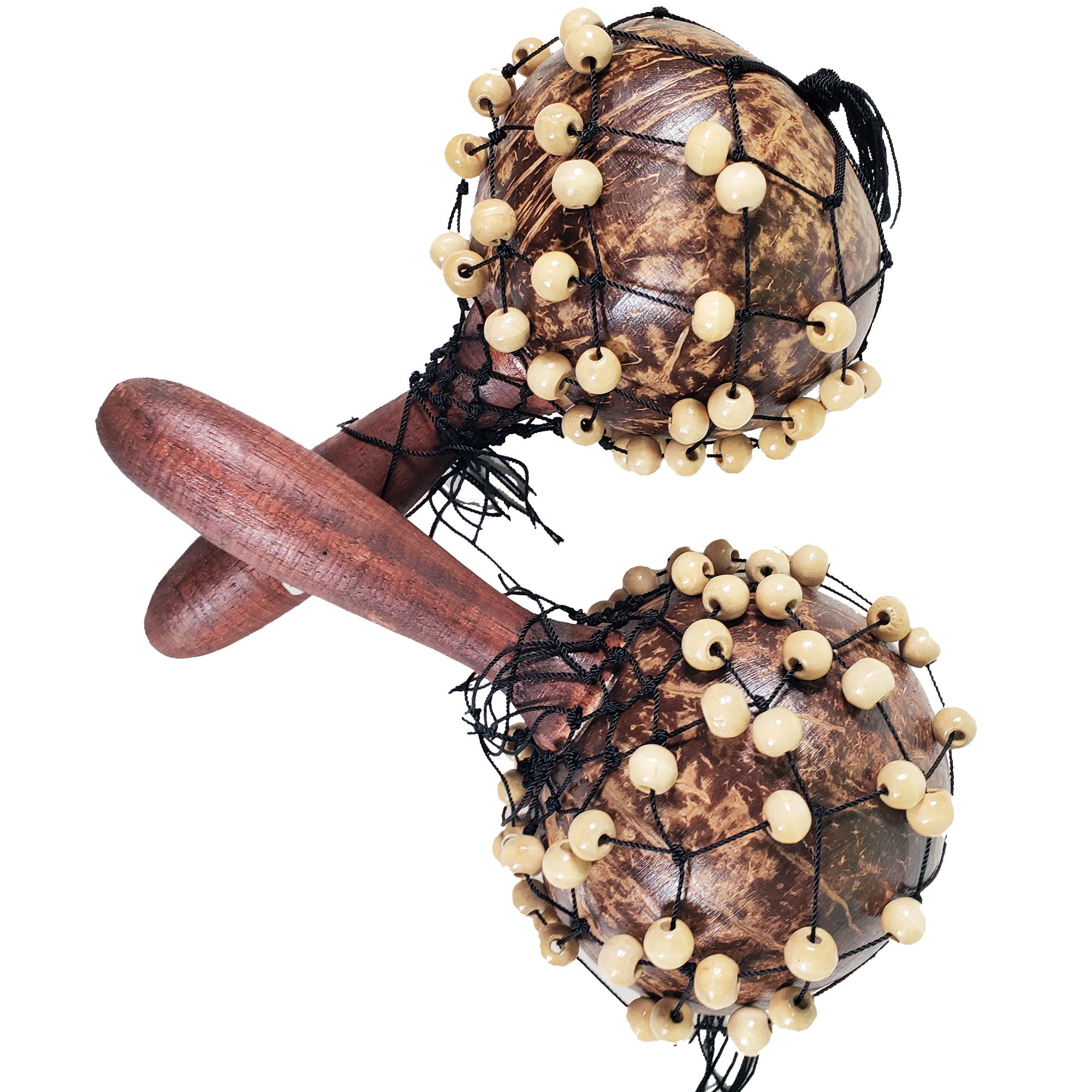 Coconut Maracas Shaker Rattles Hand Painted Percussion Instruments Set of 2